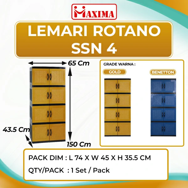 Lemari Rotano Susun 4