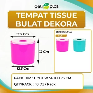 Tempat Tissue Bulat Dekora