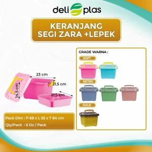 Keranjang Segi Zara + Lepek