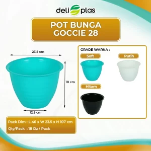 pot bunga sedang