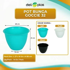 pot bunga hias plastik
