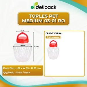 toples plastik bulat bening