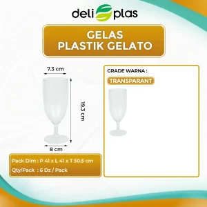 gelas bening plastik