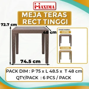 Meja Teras Rect - Tinggi