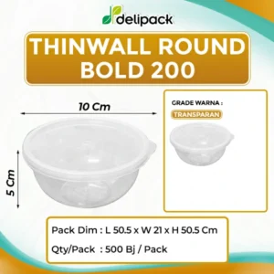 thinwall 200ml bulat