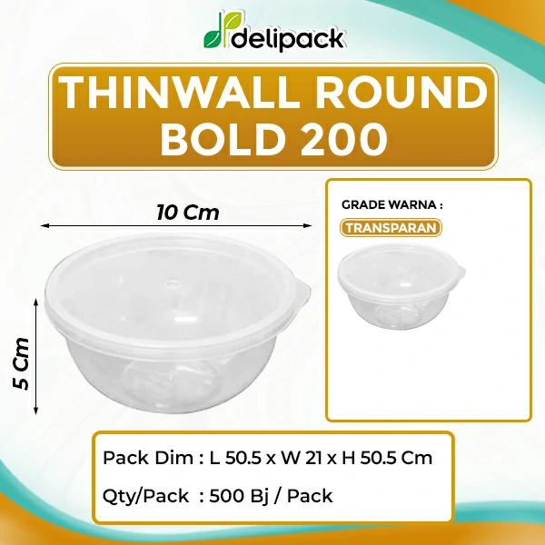 thinwall 200ml bulat