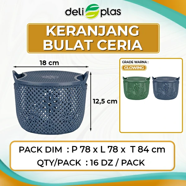 Keranjang Bulat Ceria + Cover
